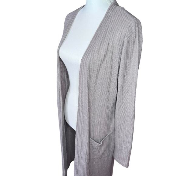 Kori Women's Tan Ribbed Robe - Picture 2 of 4